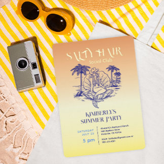 Cowgirl Cowgirl Summer Party Gold Folieneinladung