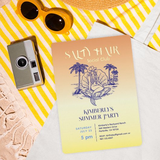 Cowgirl Cowgirl Summer Party Gold Folieneinladung