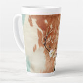 Cowgirl Cowhide Floral Deer Antlers Milchtasse (Linke Ecke)