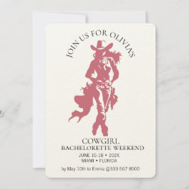 Cowgirl Crew Bachelorette Bash Einladung