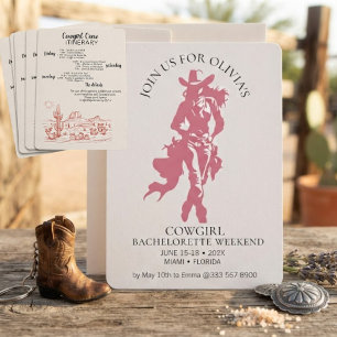 Cowgirl Crew Bachelorette Bash Einladung