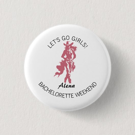 Cowgirl-Crew-Junggesellinnen-Abschiedsparty Button (Vorderseite)