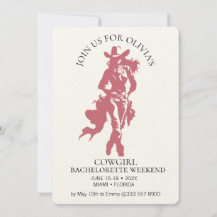 Cowgirl-Crew-Junggesellinnen-Abschiedsparty Einladung