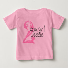 Cowgirl Customizable 2. Geburtstagshirt Baby T-shirt