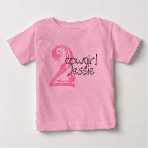 Cowgirl Customizable 2. Geburtstagshirt Baby T-shirt