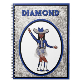Cowgirl Dancer Blue Silver Notebook #1 Notizblock