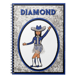 Cowgirl Dancer Blue Silver Notebook #2 Notizblock