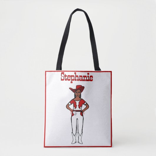 Cowgirl Dancer Tasche White Red Fringe A (Vorderseite)