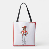Cowgirl Dancer Tasche White Red Fringe B (Rückseite)