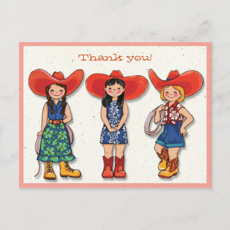 Cowgirl Danke! Karte