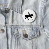 Cowgirl, das ihr Pferd reitet Button (Beispiel)