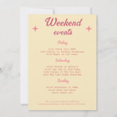 Cowgirl Disco 70's Retro Bachelorette Weekend Einladung (Rückseite)