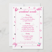 Cowgirl Disco Bachelorette Einladung (Rückseite)