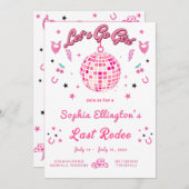 Cowgirl Disco Bachelorette Einladung (Vorne/Hinten)
