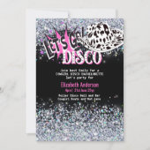 Cowgirl Disco Bachelorette Lasse letzte Runde Rode Einladung (Vorderseite)