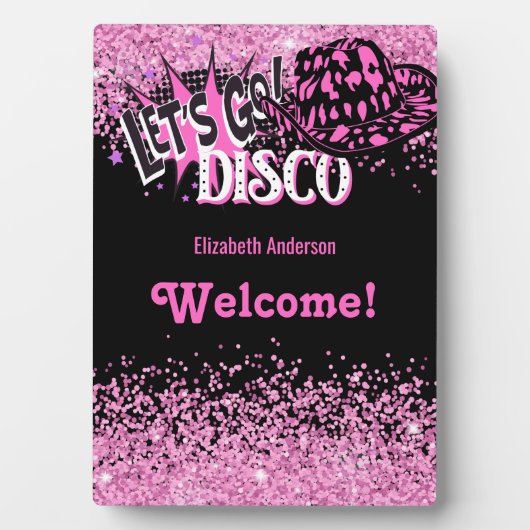 Cowgirl Disco Bachelorette Lasse letzte Runde Rode Fotoplatte (Vorderseite)