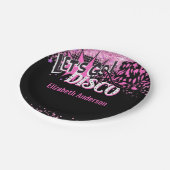 Cowgirl Disco Bachelorette Lasse letzte Runde Rode Pappteller (Schrägansicht)