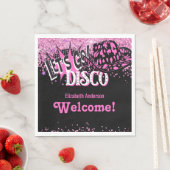 Cowgirl Disco Bachelorette Lasse letzte Runde Rode Serviette (Beispiel)