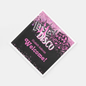 Cowgirl Disco Bachelorette Lasse letzte Runde Rode Serviette (Ecke)