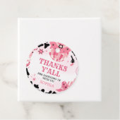 Cowgirl Disco Geburtstagsparty Runde Geschenkanhänger (Beispiel)