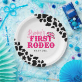 Cowgirl Disco Pink First Rodeo Pappteller (Party)