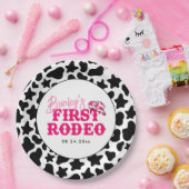 Cowgirl Disco Pink First Rodeo Pappteller (Party)