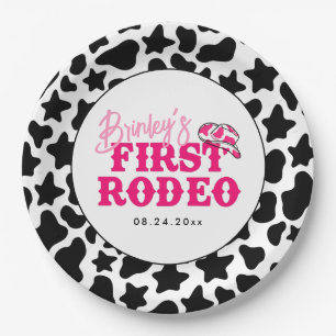 Cowgirl Disco Pink First Rodeo Pappteller