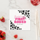 Cowgirl Disco Pink First Rodeo Serviette (Beispiel)
