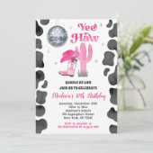 Cowgirl Disco Rodeo Western Einladung zum Geburtst (Stehend Vorderseite)