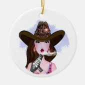 COWGIRL Diva Keramik Ornament (Vorne)