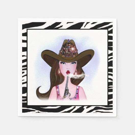 Cowgirl Diva Serviette (Vorderseite)