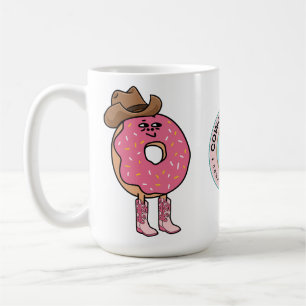 Cowgirl Donut, Funny Pink Sprinkles Kaffeetasse