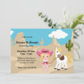 Cowgirl Einladung (Stehend Vorderseite)