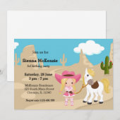 Cowgirl Einladung (Vorne/Hinten)