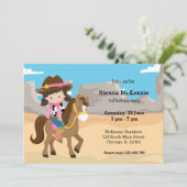 Cowgirl Einladung (Stehend Vorderseite)