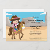 Cowgirl Einladung (Vorne/Hinten)