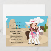 Cowgirl Einladung (Vorne/Hinten)