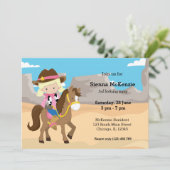 Cowgirl Einladung (Stehend Vorderseite)