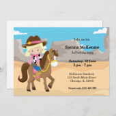 Cowgirl Einladung (Vorne/Hinten)