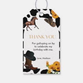 Cowgirl erste Rodeo Geburtstag danke Geschenkanhänger