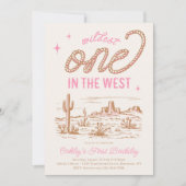 Cowgirl Erstgeburt Einladung (Vorderseite)
