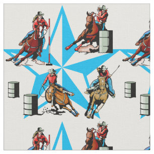 Cowgirl-Fass, das verbiegendes Rodeo-Gewebe Polen Stoff