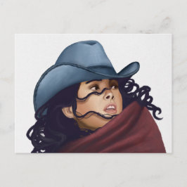 Cowgirl Feiertagspostkarte