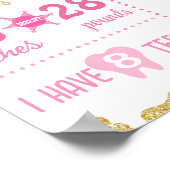 Cowgirl First Birthday Milestone sign (1074) Poster (Ecke)