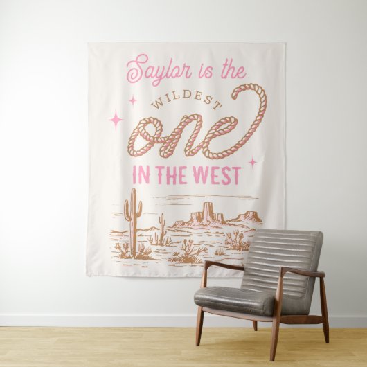 Cowgirl First Birthday Tapestry Wandteppich (Beispiel)