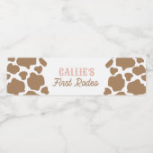 Cowgirl First Rodeo Birthday Wasserflaschenetikett (Einzelnes Label)