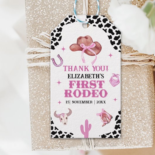 Cowgirl First Rodeo Birthday – Western Style Geschenkanhänger