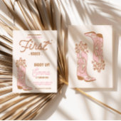 Cowgirl First Rodeo Boot mit Blume Einladung