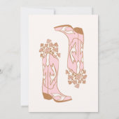 Cowgirl First Rodeo Boot mit Blume Einladung (Rückseite)