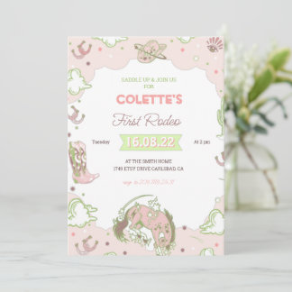 Cowgirl First Rodeo Einladung